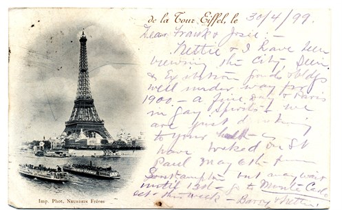 Eiffel Tower 1899 Postcard - Flickr 12034854663